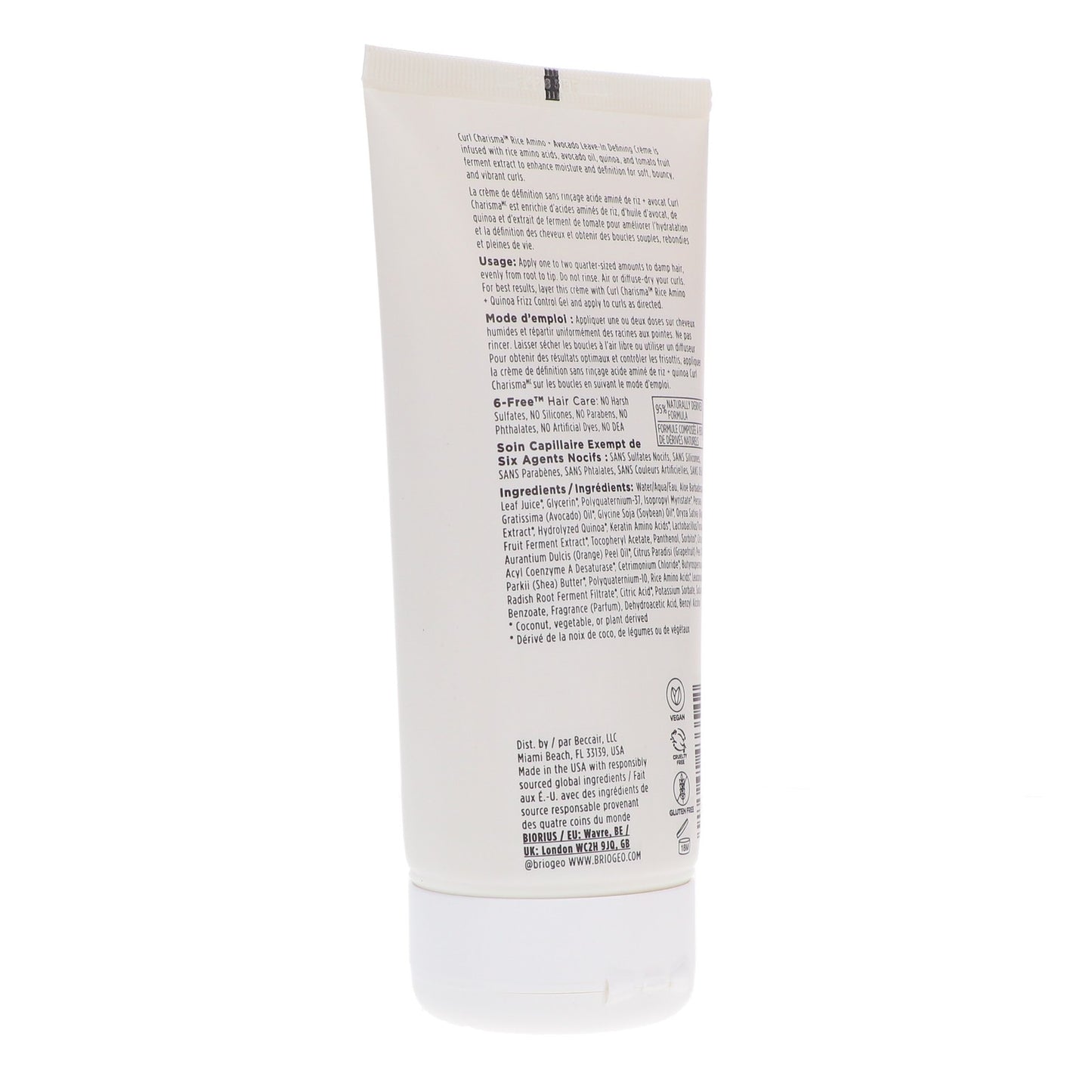 Leave-In Curl Defining Creme with Rice Amino & Avocado - 6 oz