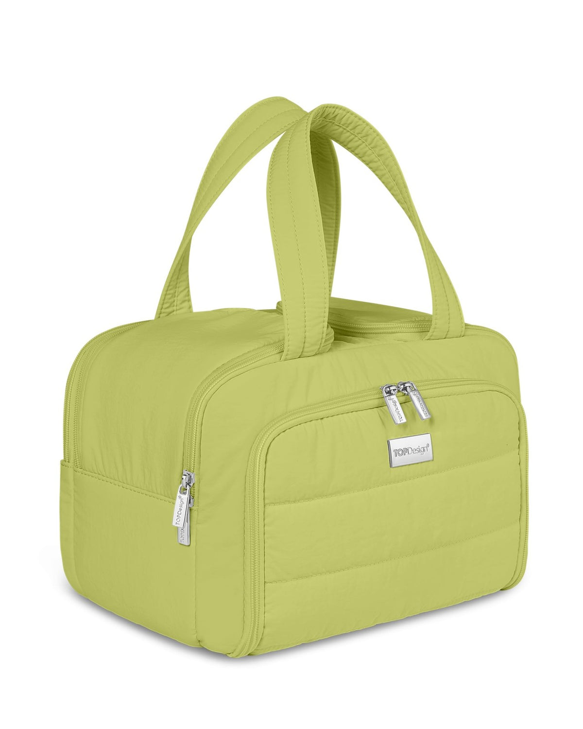 Large Travel Toiletry Bag for Women Puffer Cosmetic Organizer with Handle