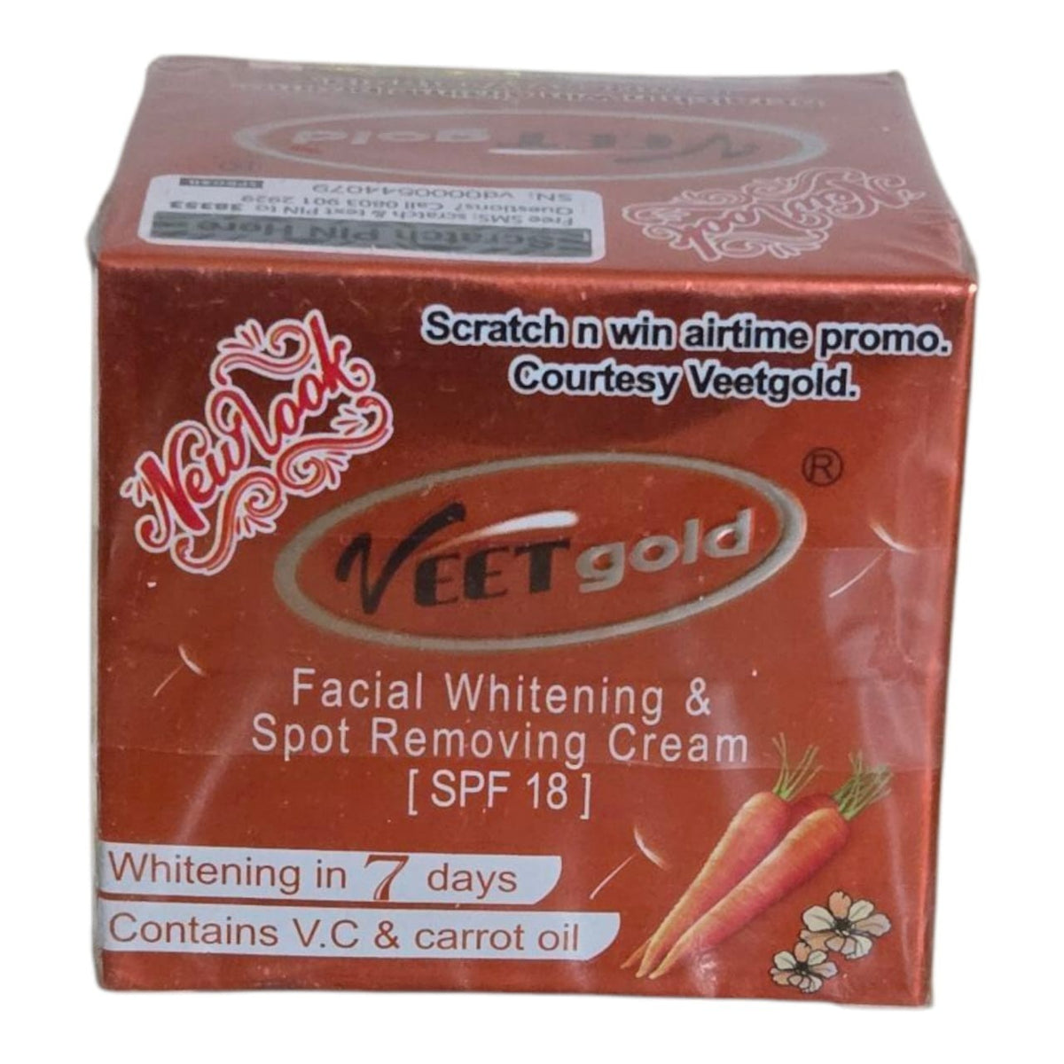 Veet Gold Carrot Facial Cream with Vitamin C - Nourishing Skin Care