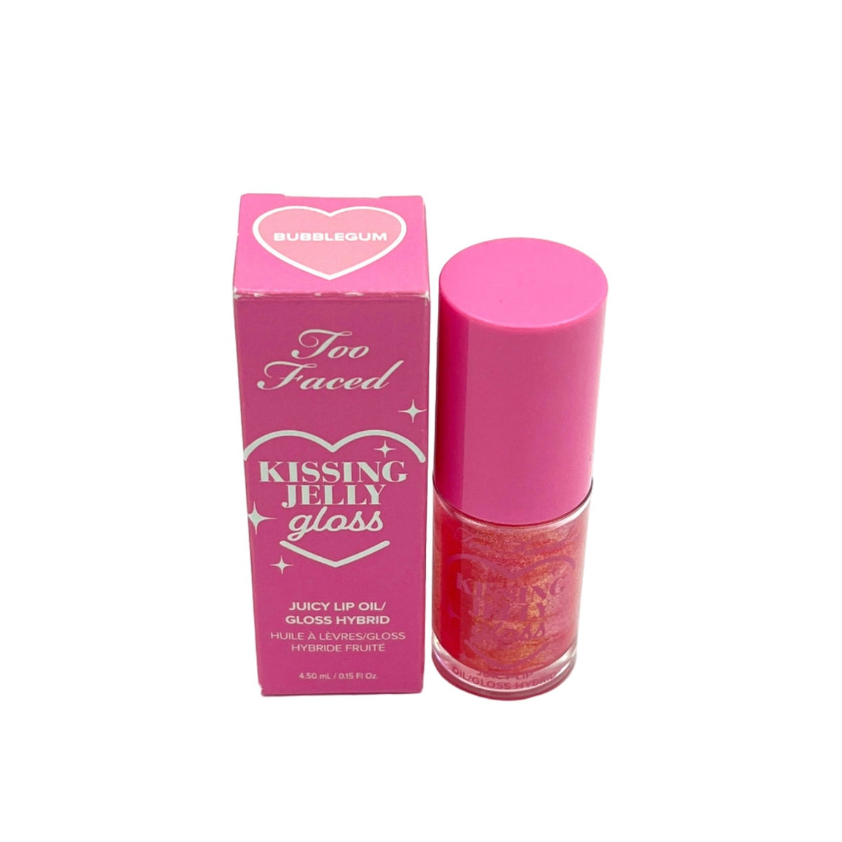 Hydrating Lip Oil Gloss with Shimmer - Bubblegum Flavor, Full Size