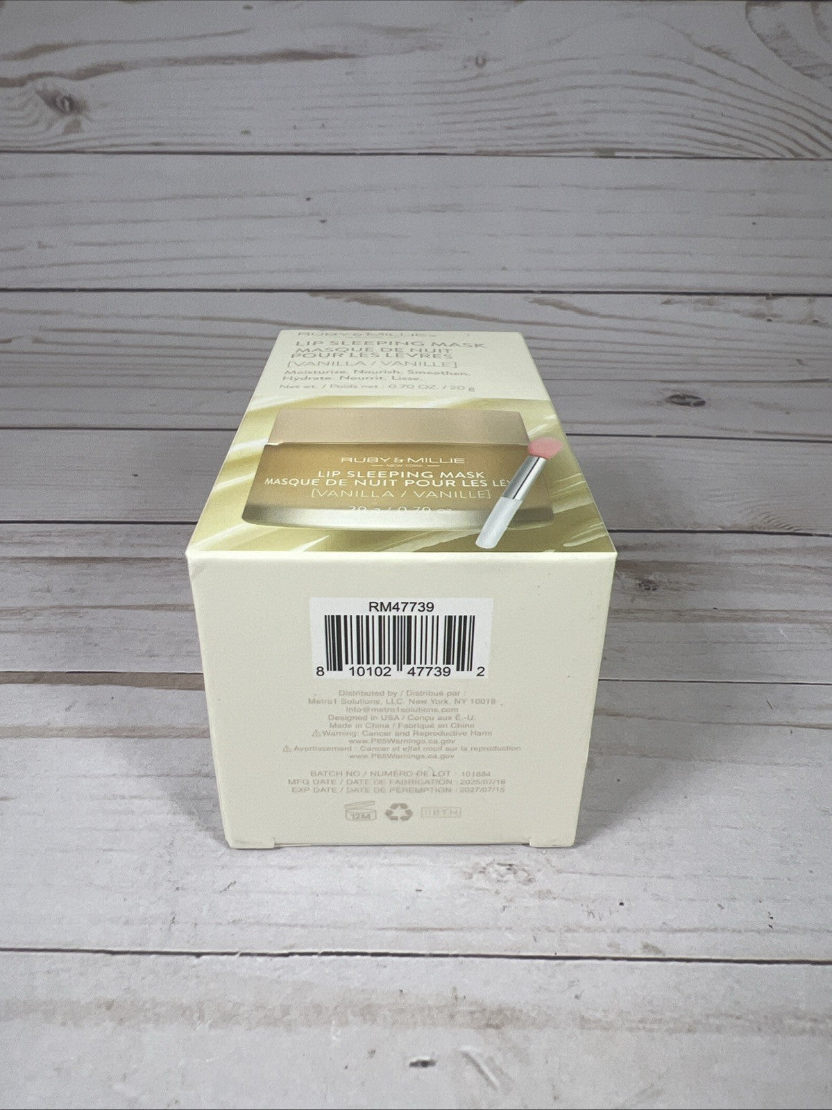 Vanilla Lip Sleeping Mask with Spatula - Hydrating & Nourishing 0.7oz