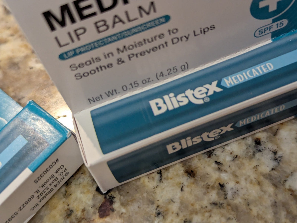 Medicated Lip Balm with SPF 15 - Moisturizing & Sun Protection, 2 Pack