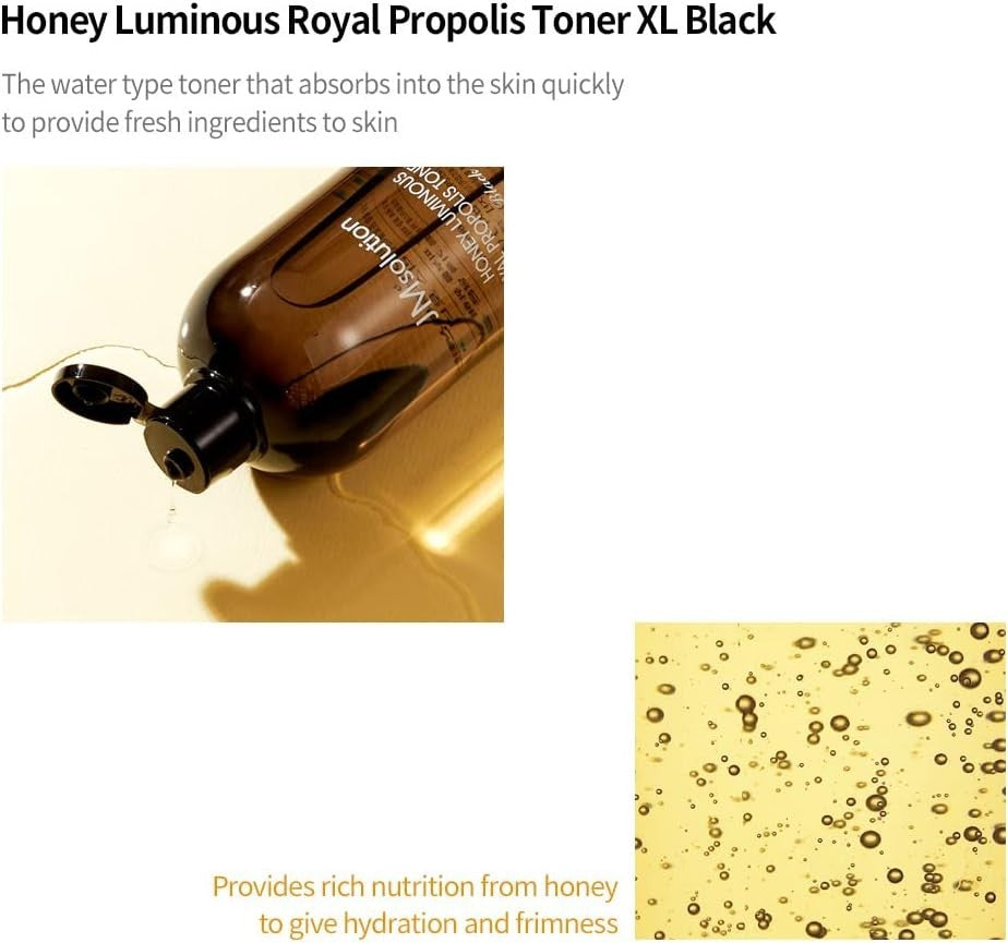 JMSolution Honey Luminous Royal Propolis Toner XL Pack of 2 - Moisturizing & Firming for Dry Skin