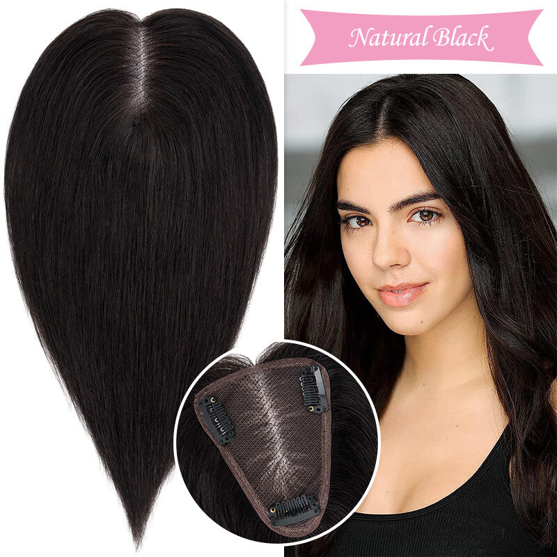 Clip-In Remy Human Hair Topper for Women with Thinning Hair