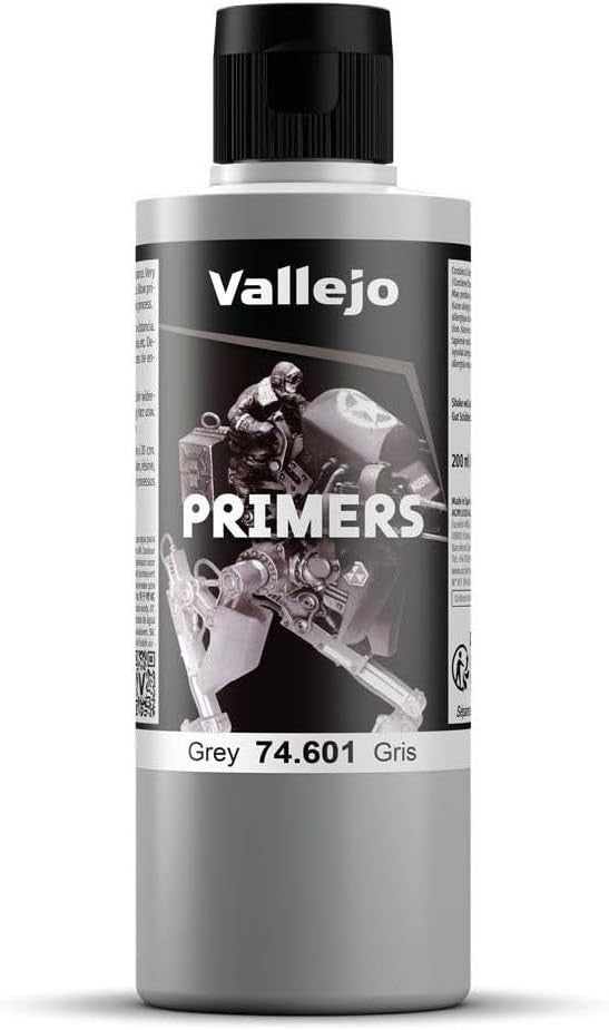 Grey Acrylic Primer 200ml for Models - Quick Drying, Strong Adhesion