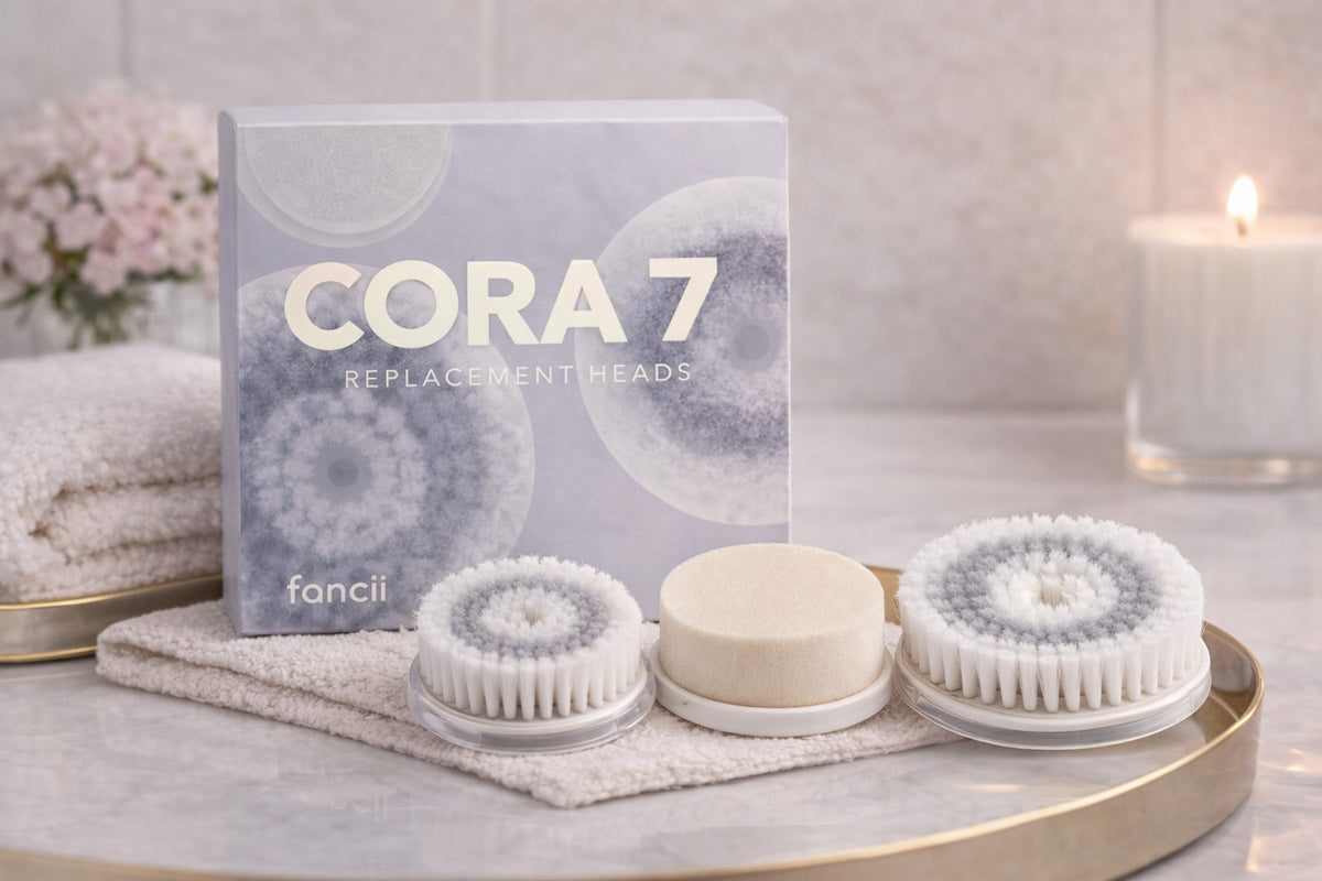 Replacement Heads Set for Fancii CORA 7 – 3 Pack Brush Heads (No Device)
