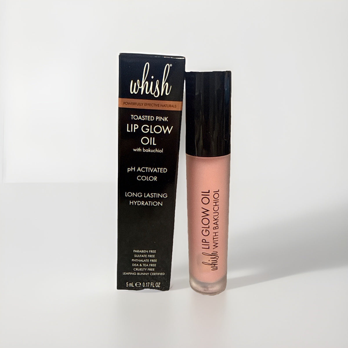 Lip Glow Oil with Bakuchiol - Tinted Pink - 5ml, Nourishing Lip Treatment