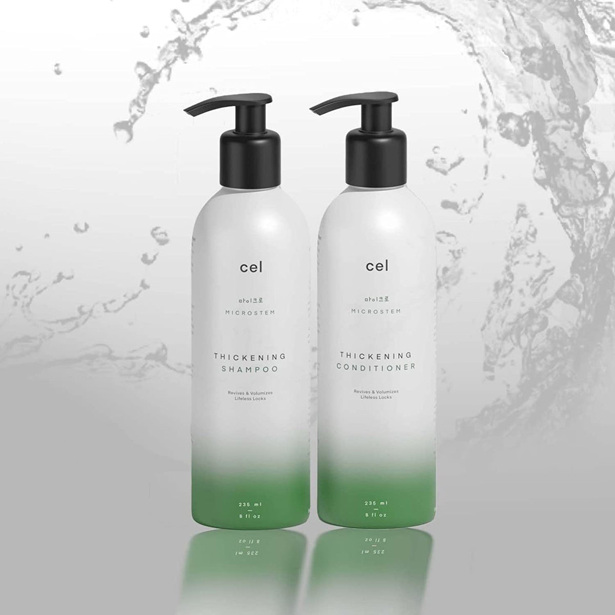 Microstem Hair Thickening Shampoo and Conditioner Set, 8 fl oz each,