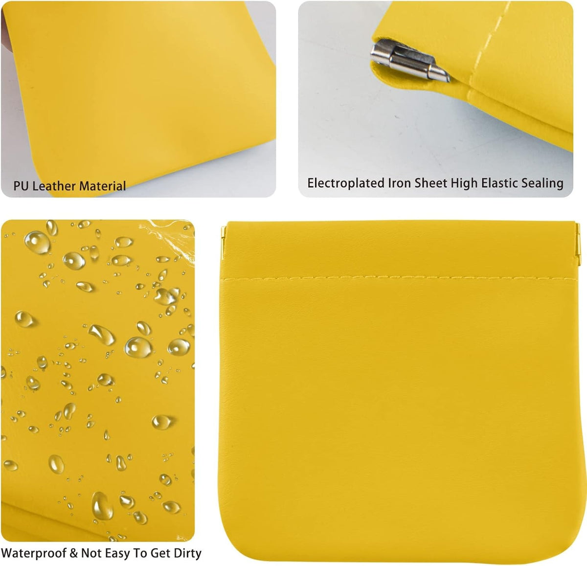 Pocket Cosmetic Bag for Purses - Small Leather Makeup Pouch