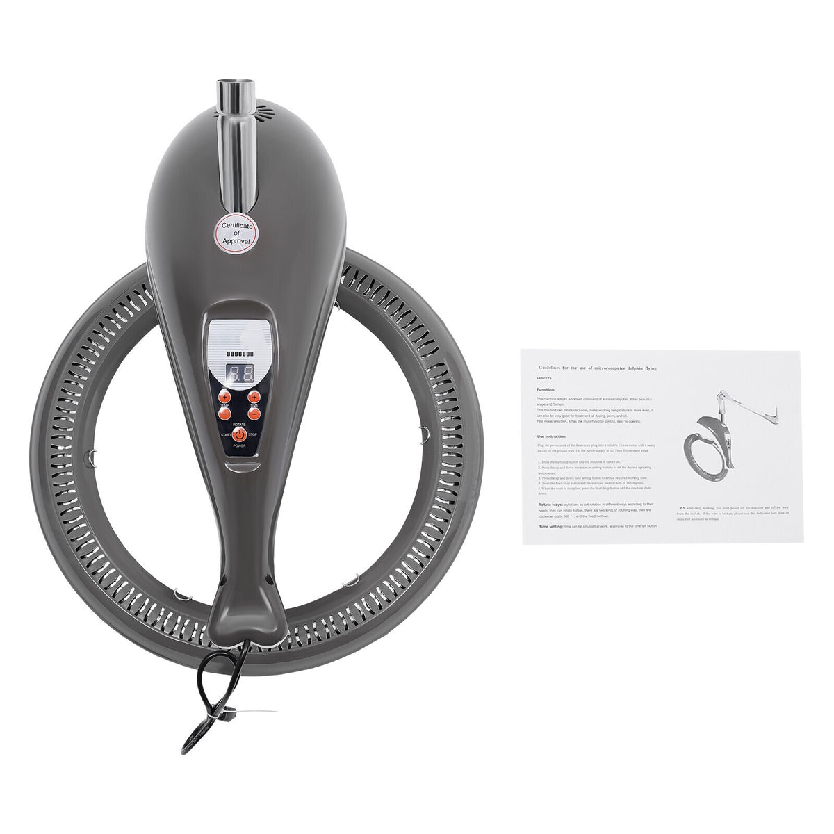 Wall-Mount Orbiting Hair Dryer for Salon Spa Hair Treatments