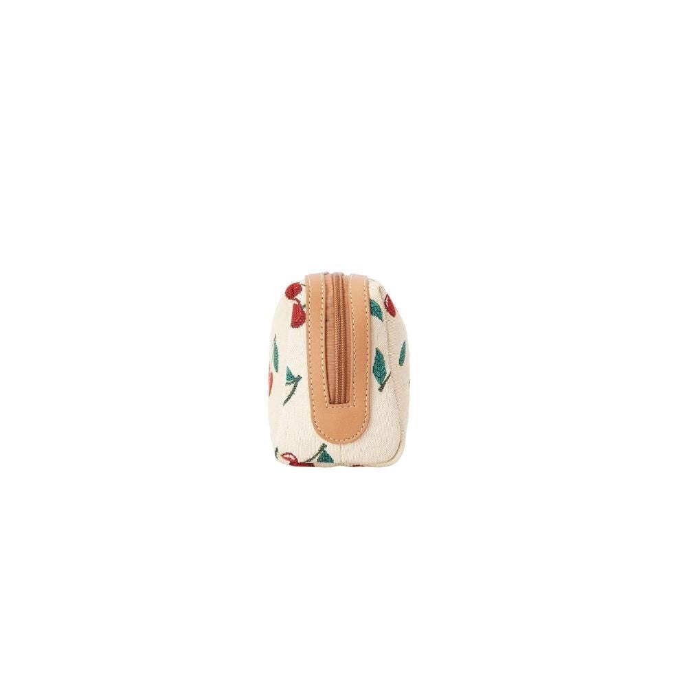 Cherry Cream Beauty Bag - Travel Cosmetic & Toiletry Organizer