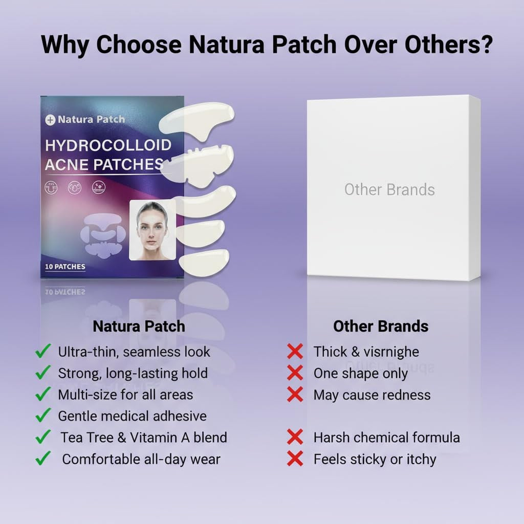 Full Face Hydrocolloid Acne Patches - Large Zit Stickers for All Skin Types