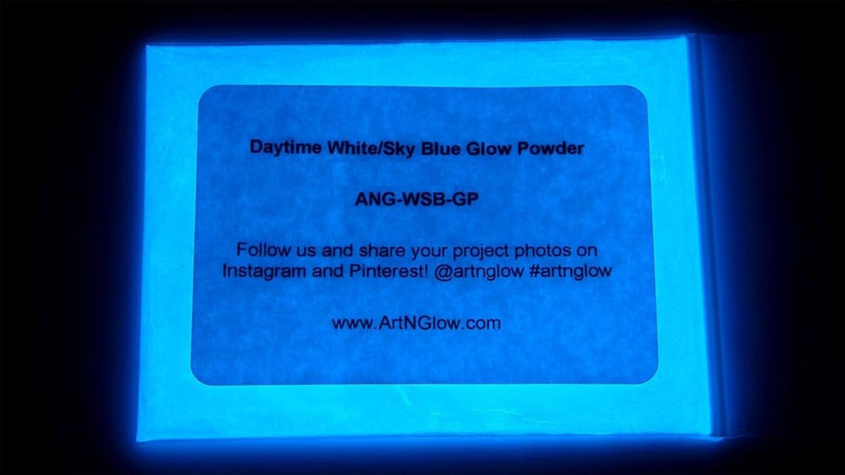 Glow in The Dark Pigment Powder - Neutral Sky Blue 12g for Art & Crafts