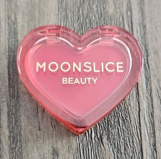 Moonslice Heart-Shaped Blush Cream Container Kiss Me Shade 0.1 oz
