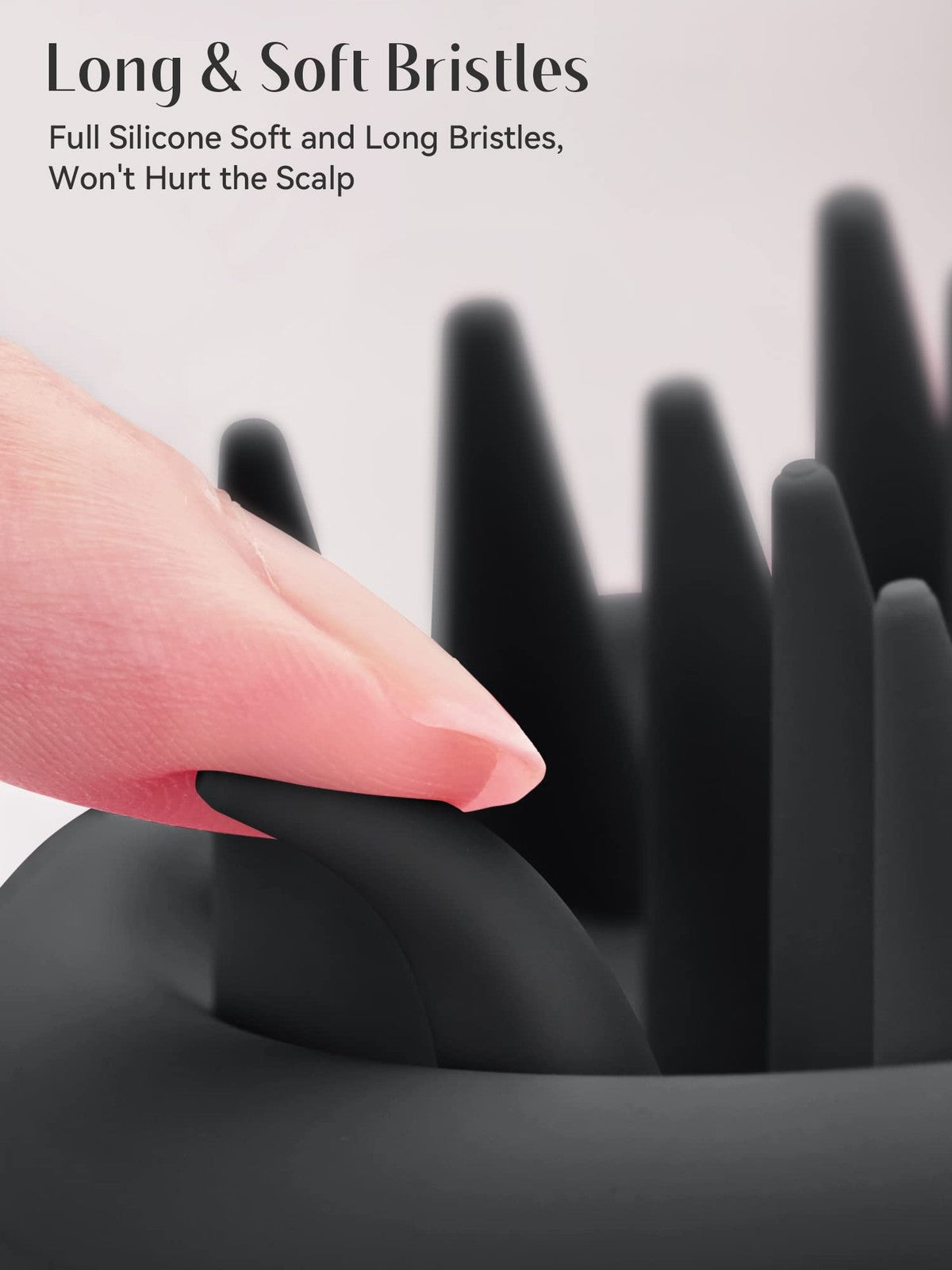 Scalp Massager for Hair Growth - Gentle Shampoo Brush with Silicone Bristles