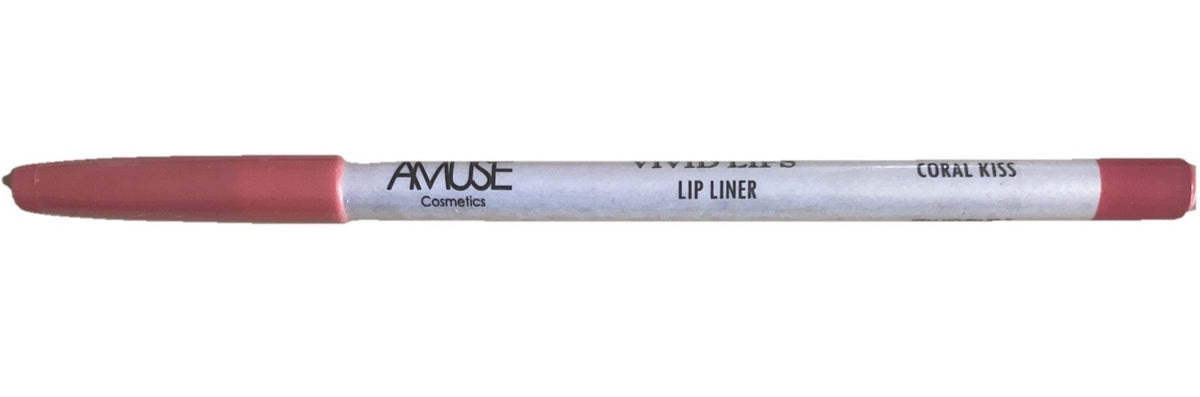 Vivid Lips Lip Liner Pencil Full Size Coral Kiss - Long-Lasting Lip Definition