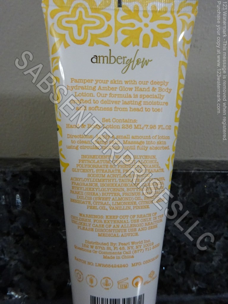 Amber Glow Sweet Lemon Hand & Body Lotion - 5 Pack 7.98 oz