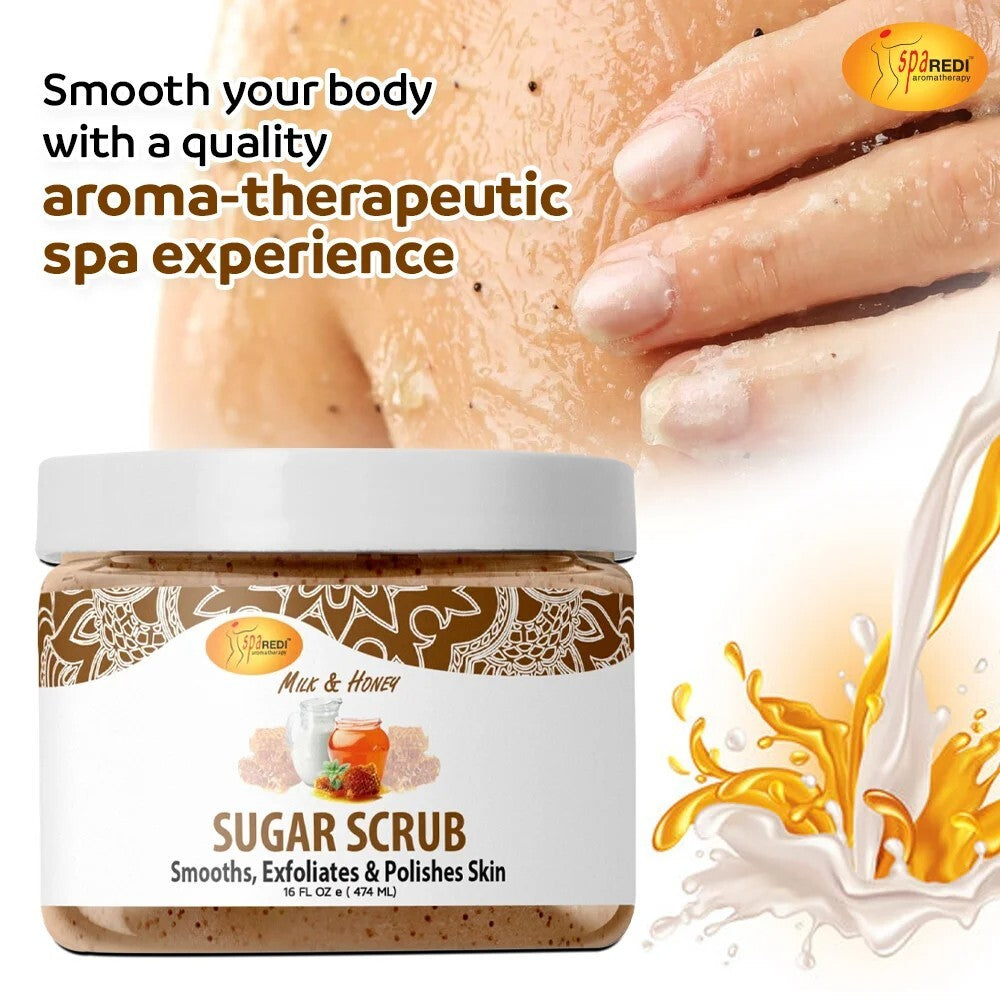 Sugar Body Scrub Milk & Honey 16 oz