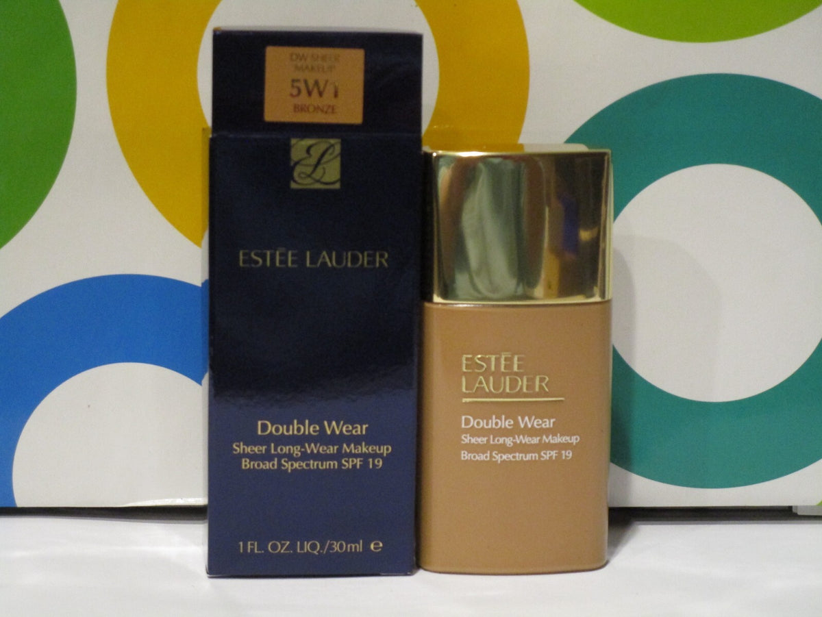 Estee Lauder Double Wear Sheer Long Wear Face Makeup 5W1 Bronze 1 oz