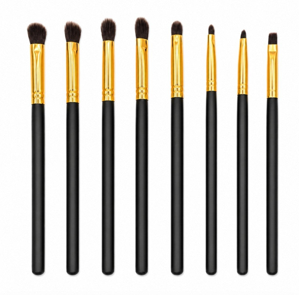 8-Piece Eye Makeup Brush Set for Eyeshadow Blending & Detailing - Travel Friendly