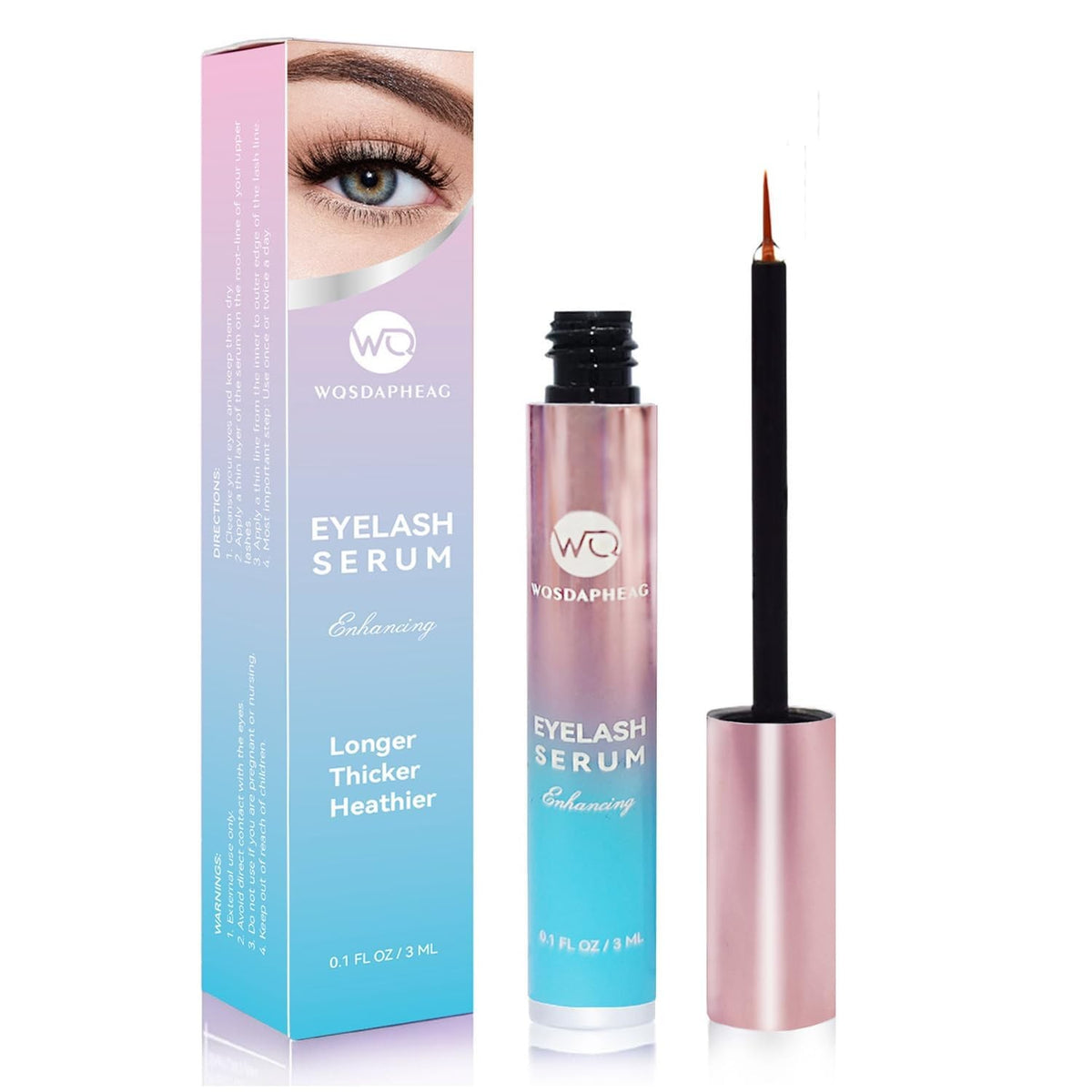 Eyelash Growth Serum for Longer, Fuller Lashes - Natural & Easy to Apply