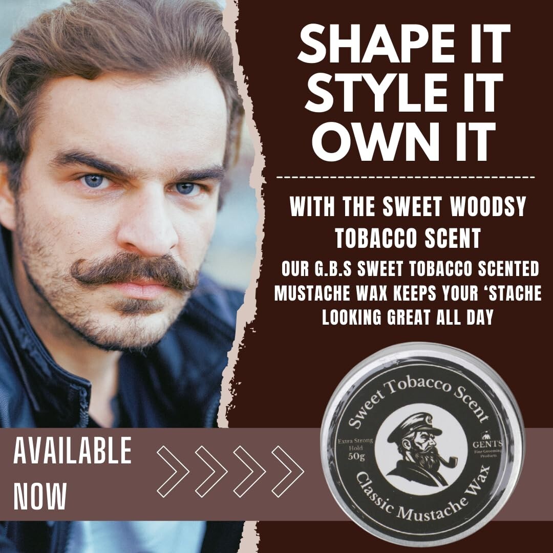 Sweet Tobacco Mustache Wax & Styling Comb - 1.7oz