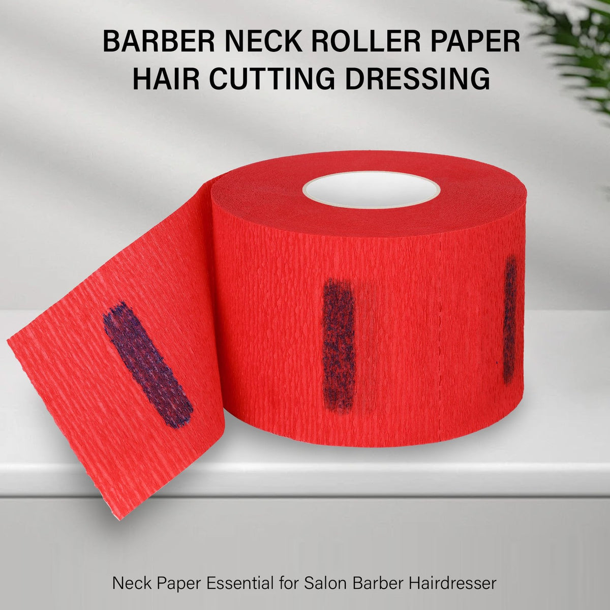 Stretchy Barber Neck Strips - 5 Rolls, 500 Disposable Hair Neck Covers, Red