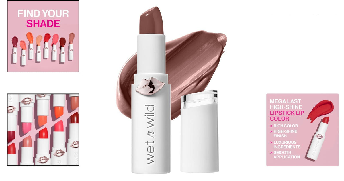 Cruelty-Free High-Shine Lipstick in Mad for Mauve - Buildable, Nourishing Color