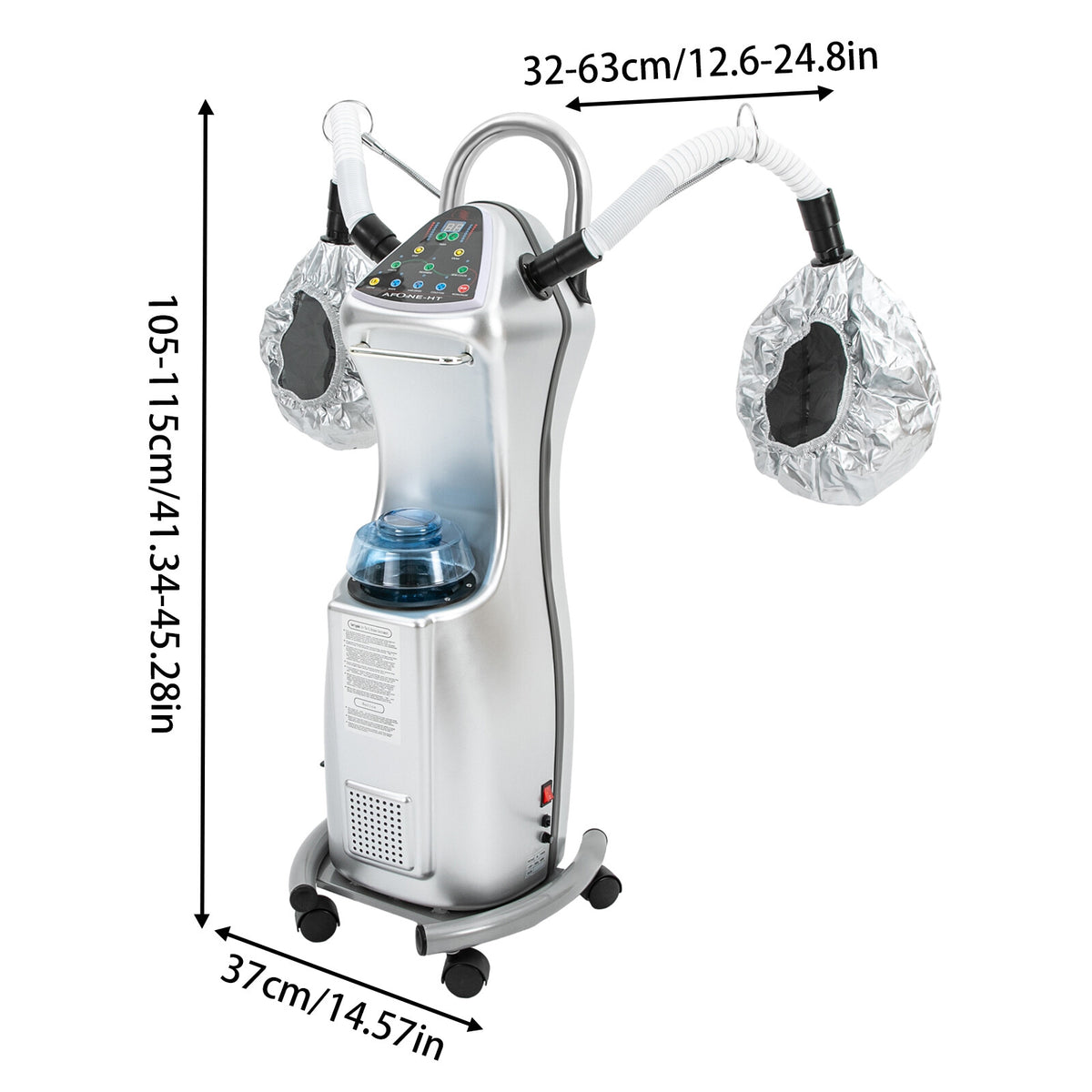 Professional Hair Steamer with Ozone Function - Adjustable Standing Hair Treatment Machine 110V
