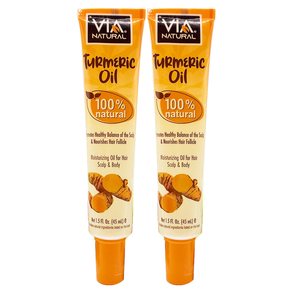 Natural Turmeric Oil for Hair Skin & Body - Nourishing Moisturizer 1.5oz