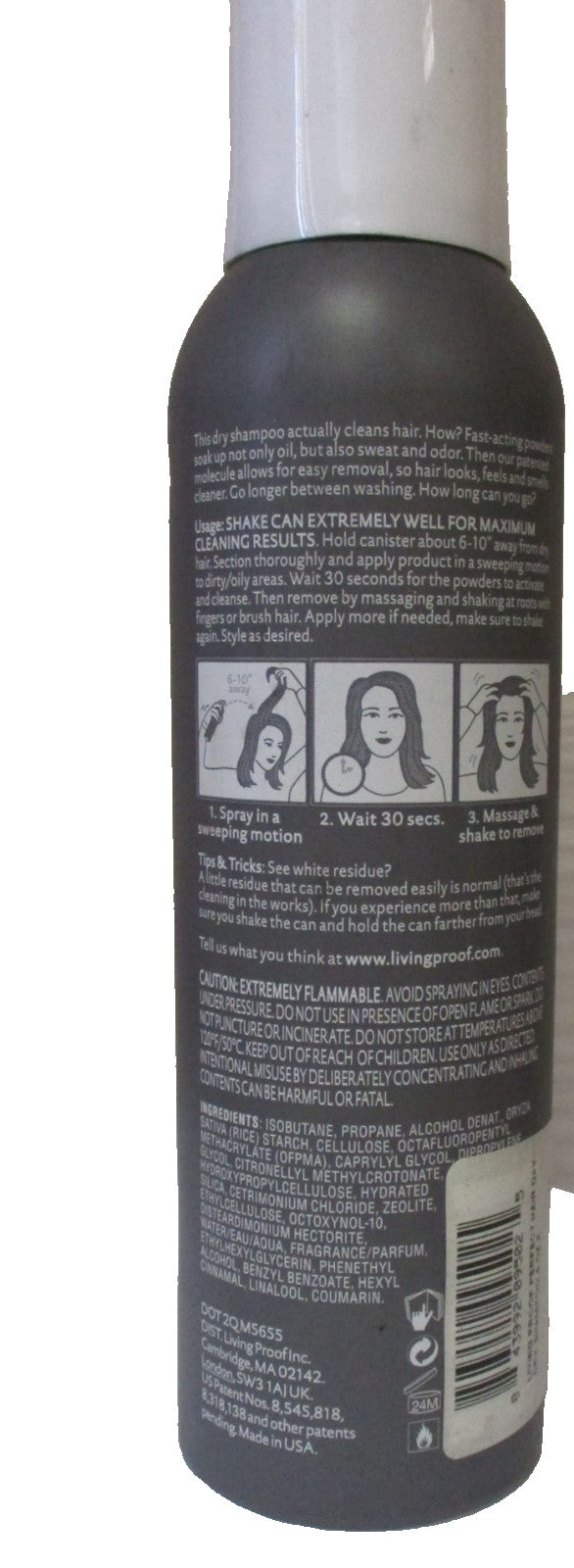 Dry Shampoo for Hair - Absorbs Oil & Odor, Light Fragrance, 4 oz