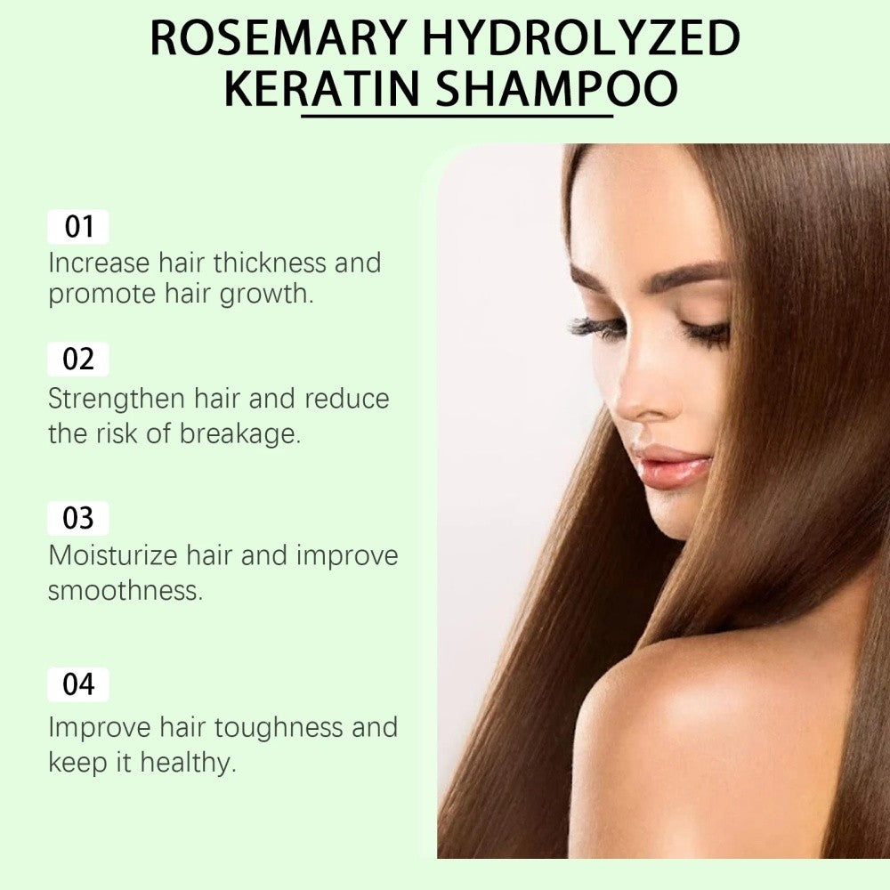 Organic Rosemary Hair Growth Shampoo for Thinning Hair & Anti-Hair Loss - 2 Pack