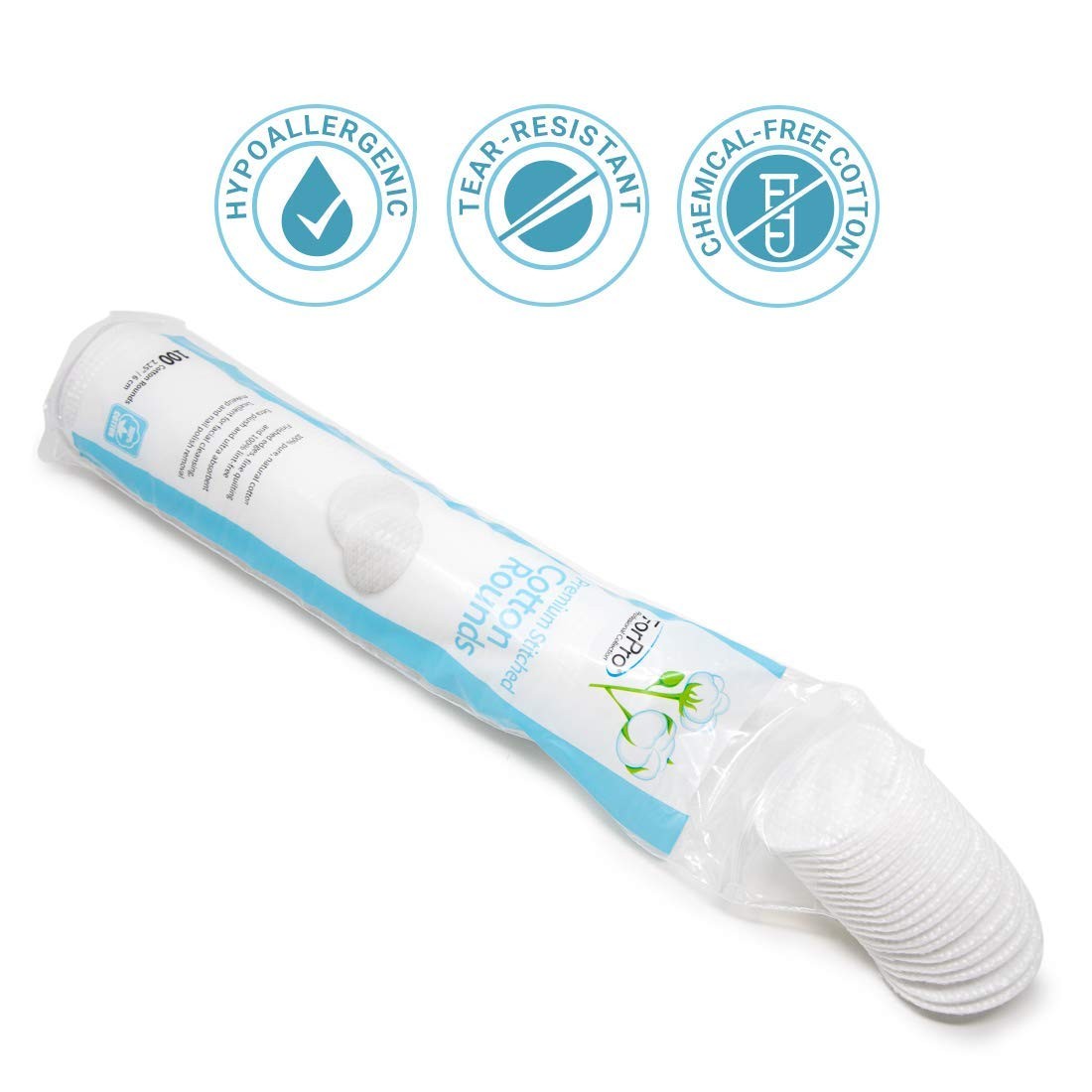 Premium Cotton Rounds for Face & Nails - 600 Count Multi-Pack