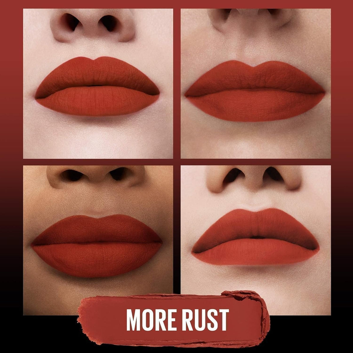Maybelline Ultimatte Matte Lipstick - Rusty Red, Long-Lasting & Comfortable