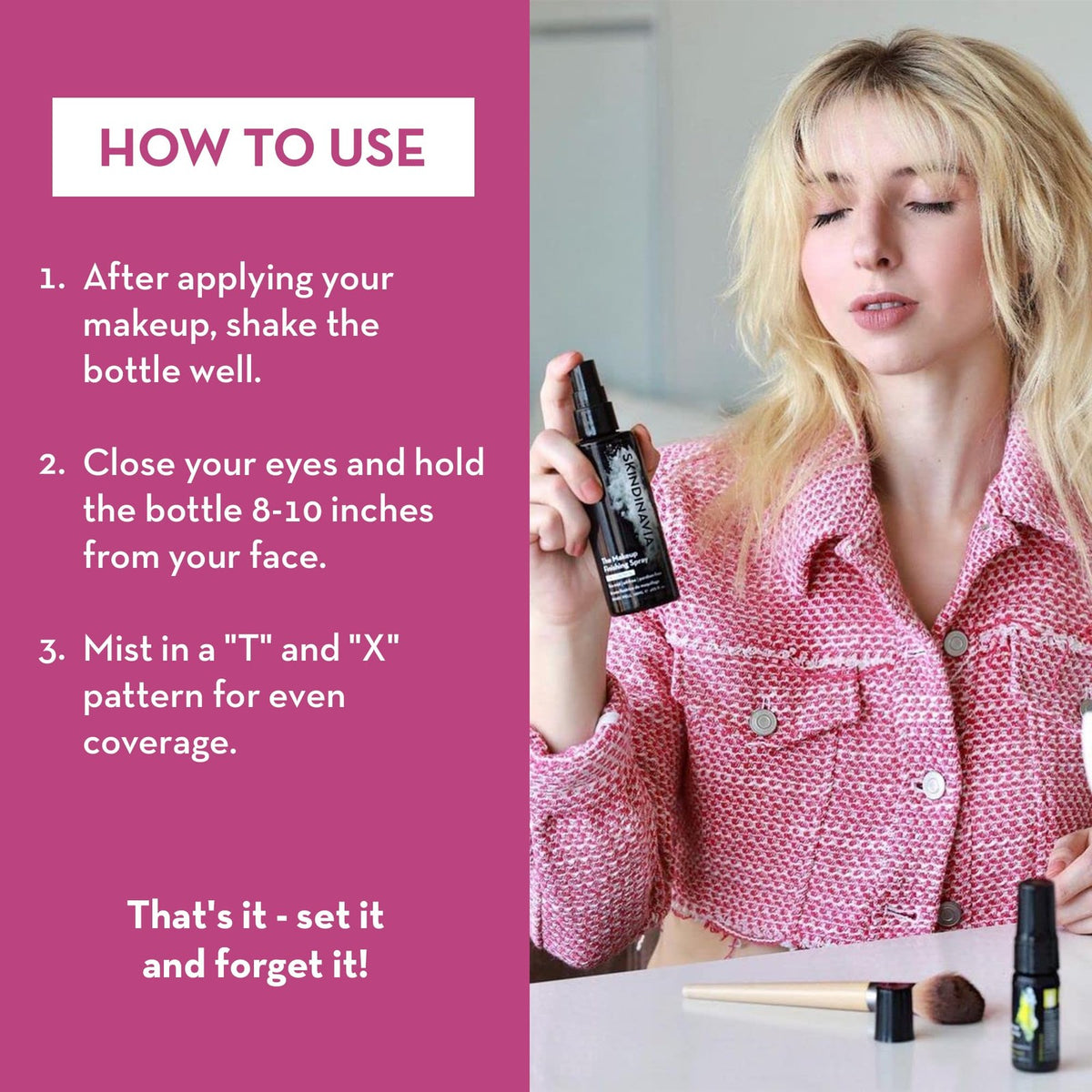 Long-Lasting Bridal Makeup Setting Spray - Waterproof & Heat-Resistant, 2 Oz