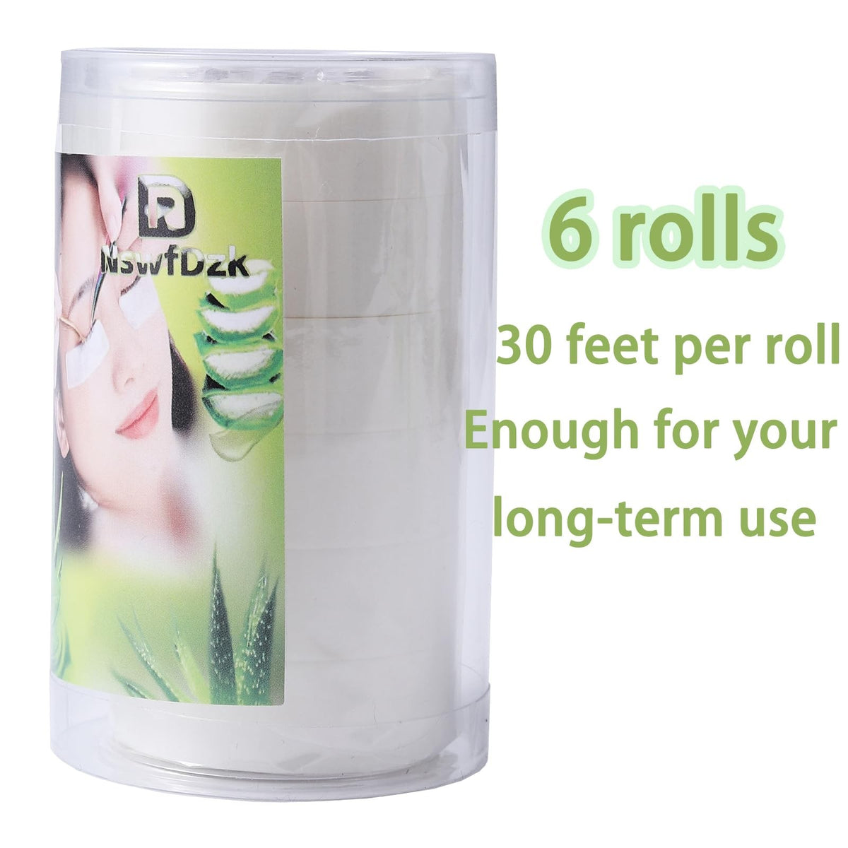 Aloe Vera Makeup Tape 0.48in x 30ft - Skin-Friendly Eyelash & Beauty Adhesive