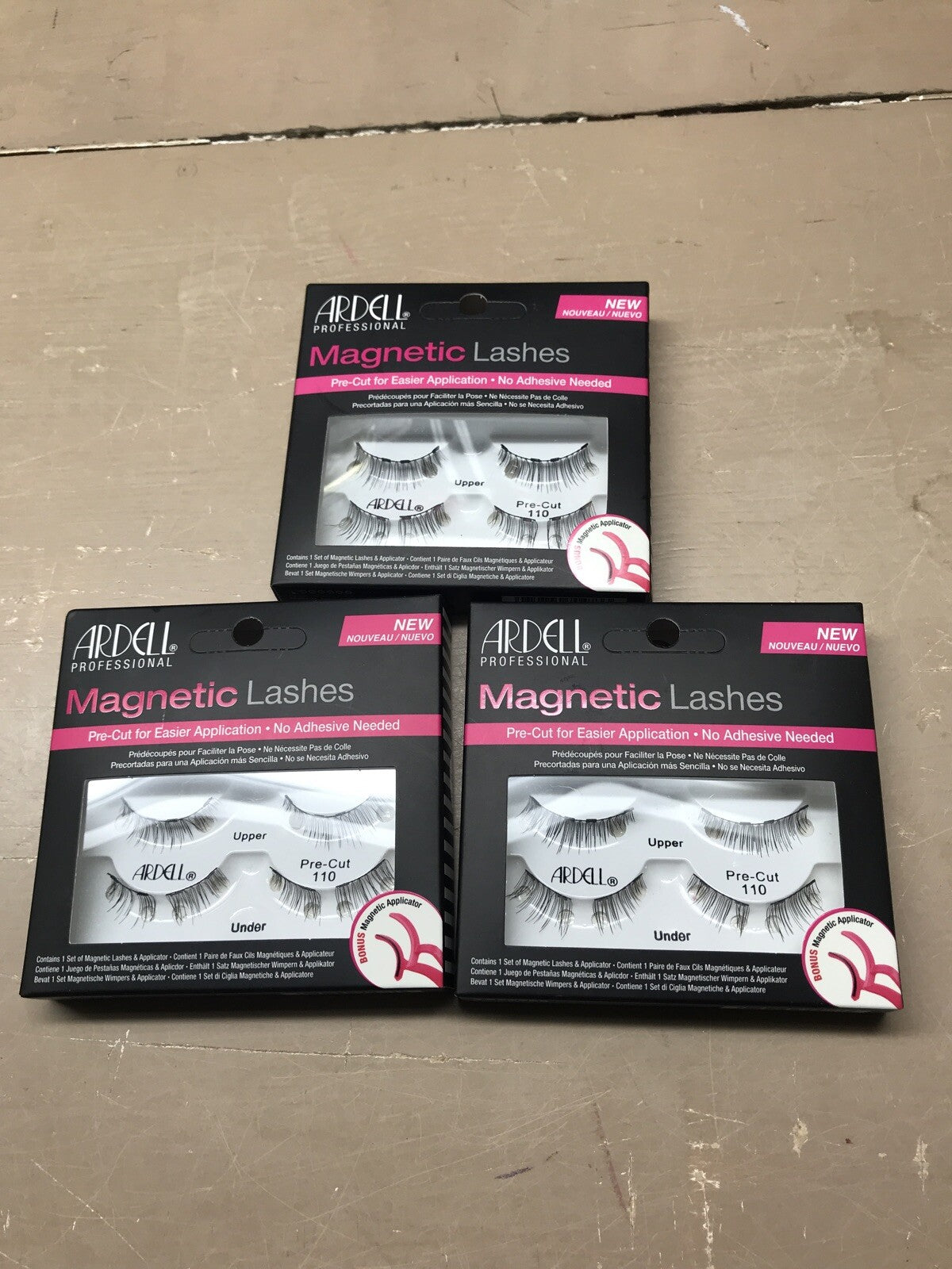 Magnetic False Eyelash Set with Reusable Pre-Cut Lashes and Applicator