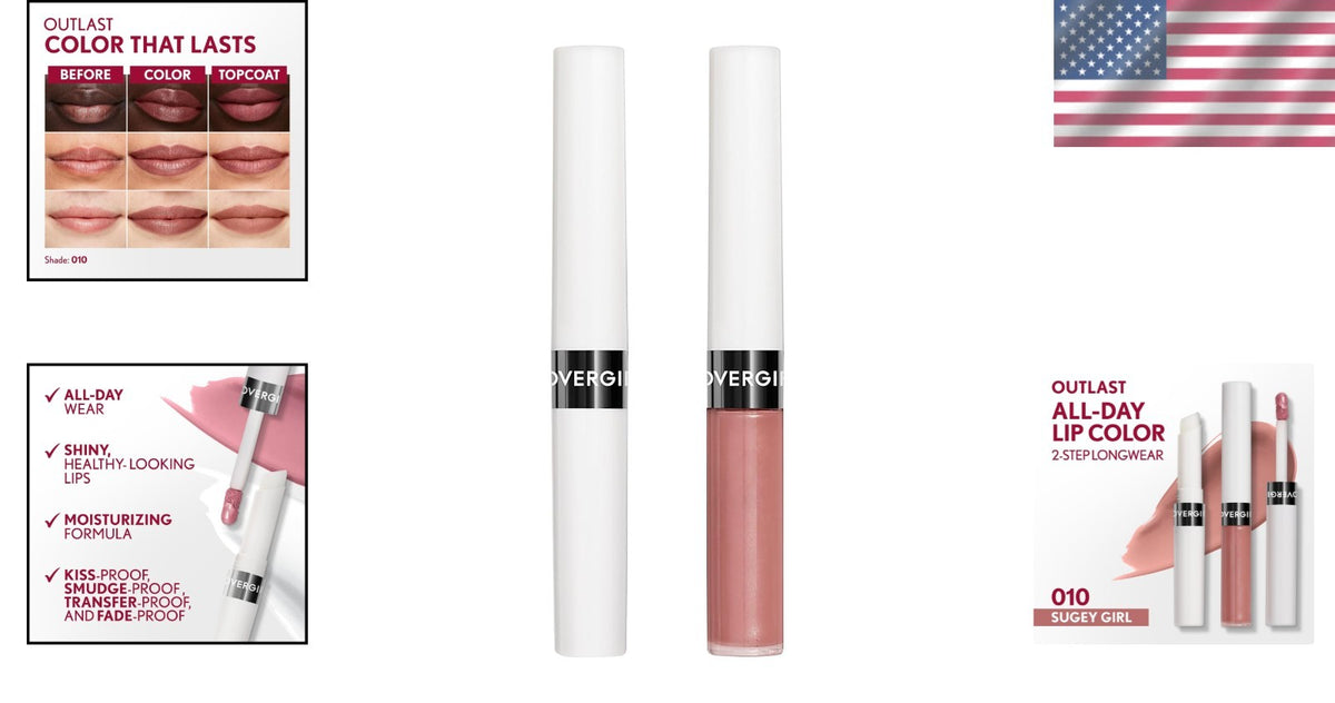 Vibrant Glossy Lip Color with SPF 10 - Long-Lasting Lipstick in 010 Sugey Girl
