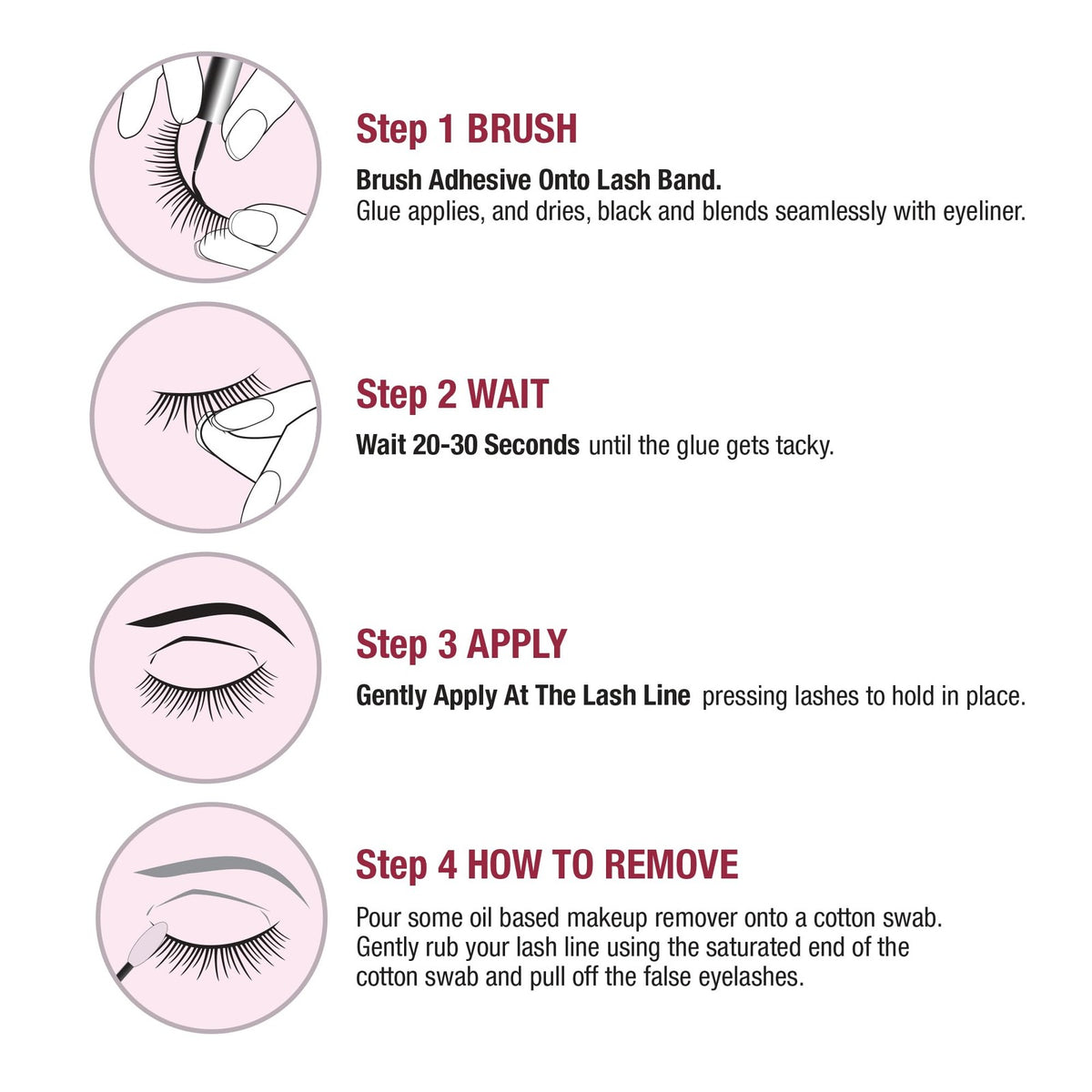 Waterproof Eyelash Adhesive 3-Pack - Strong Hold, Latex & Allergy-Free