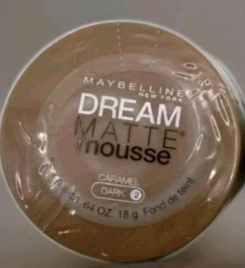 Maybelline Dream Matte Mousse Caramel Dark 2 Foundation - New & Sealed