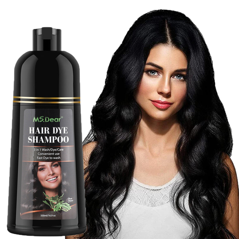 Hair Dye Shampoo, 500ml Herbal Color Wash