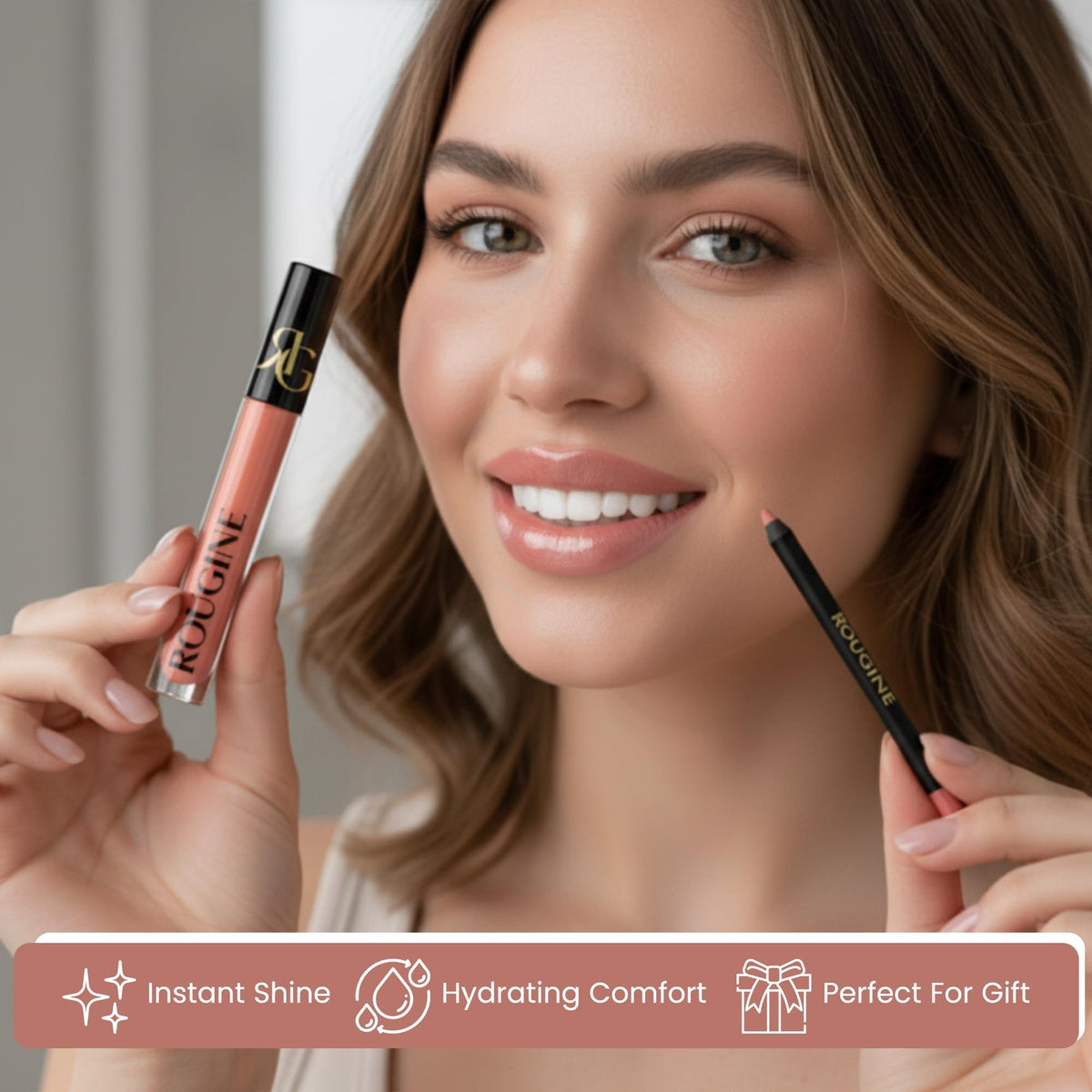 Lip Gloss and Lip Liner Set for Women - Daddy's Girl 1.4 Fl Oz