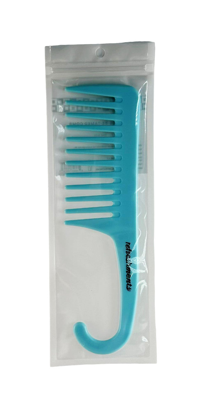 Wide Tooth Detangling Comb in Blue - Pack of 2 for Thick & Curly Hair