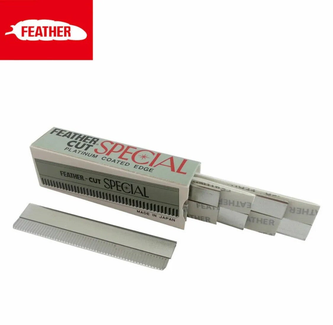 FEATHER CUT STAINLESS X 100PCS BLADE HAIR STYLING RAZOR THINNING