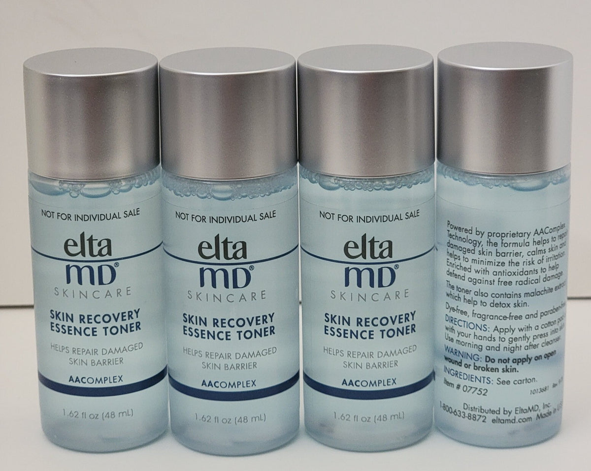 Elta MD Skin Recovery Essence Toner Set - 4 Travel Mini 1.62 Fl Oz Bottles