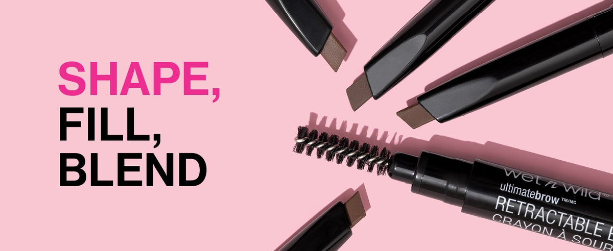 Retractable Eyebrow Pencil - Triangular Hair-Like Strokes, Medium Brown