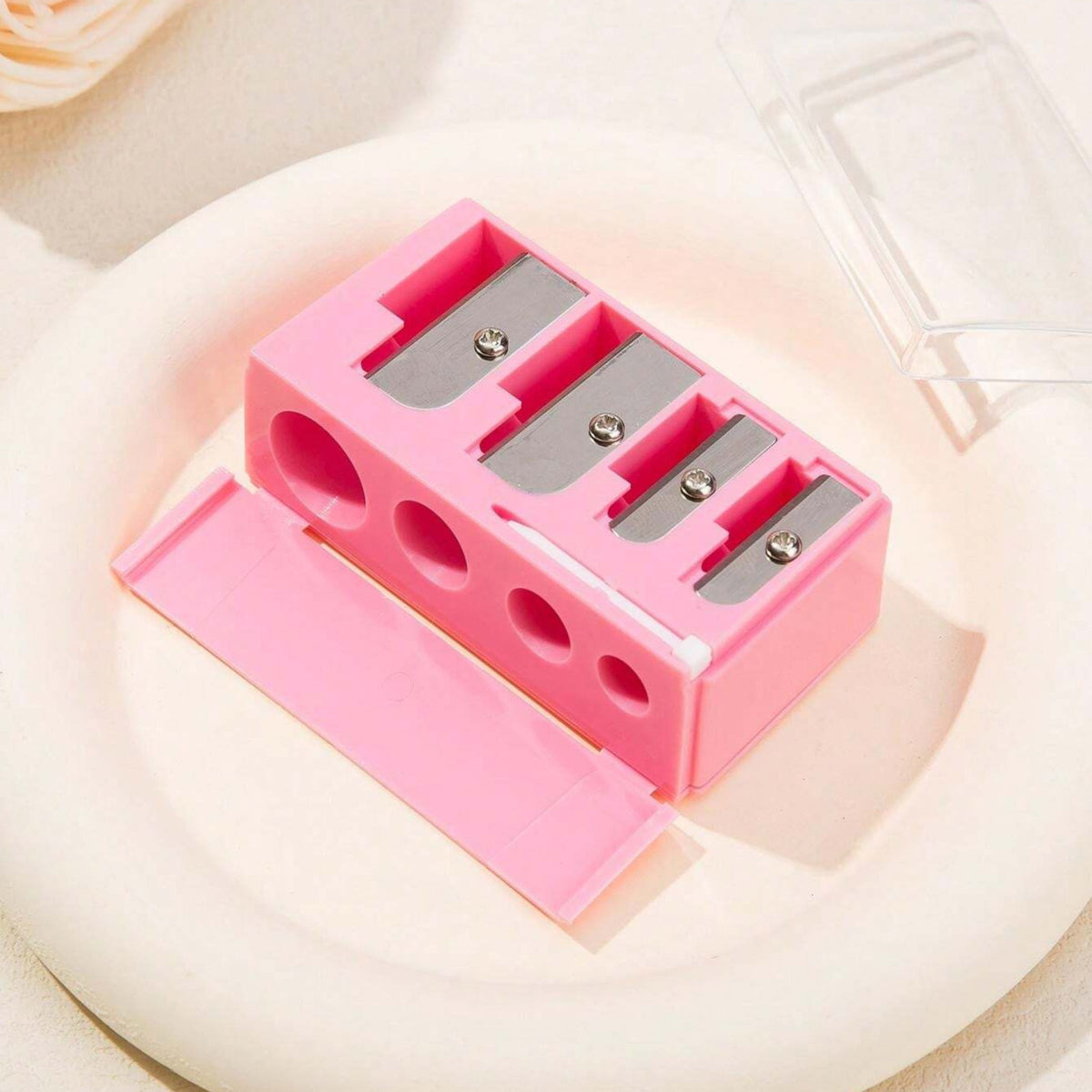 Multi-Size Makeup Pencil Sharpener - Eyeliner & Eyebrow Tool, Stainless Steel, Portable