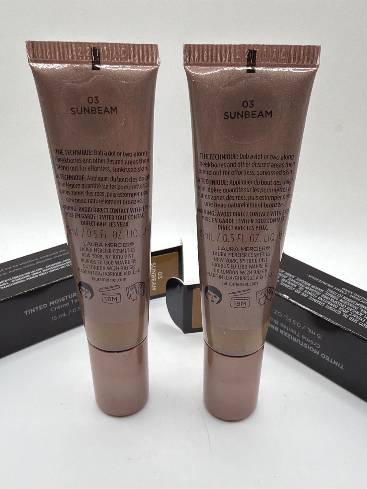 Laura Mercier Tinted Moisturizer Cream Bronzer 03 Sunbeam - New In Box