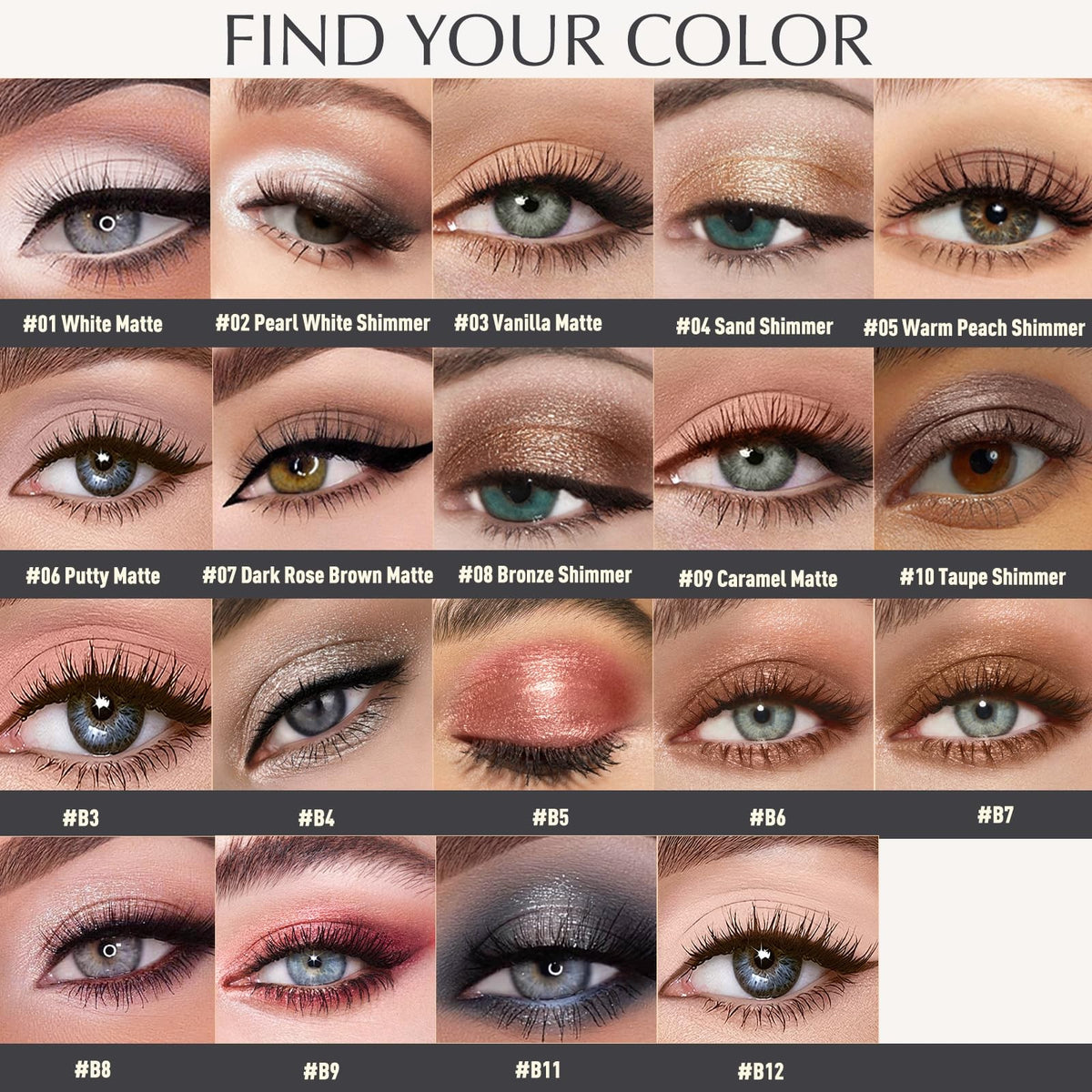 Matte Eyeshadow Stick with Built-In Sharpener & Brush - Dark Rose Brown 0.6oz