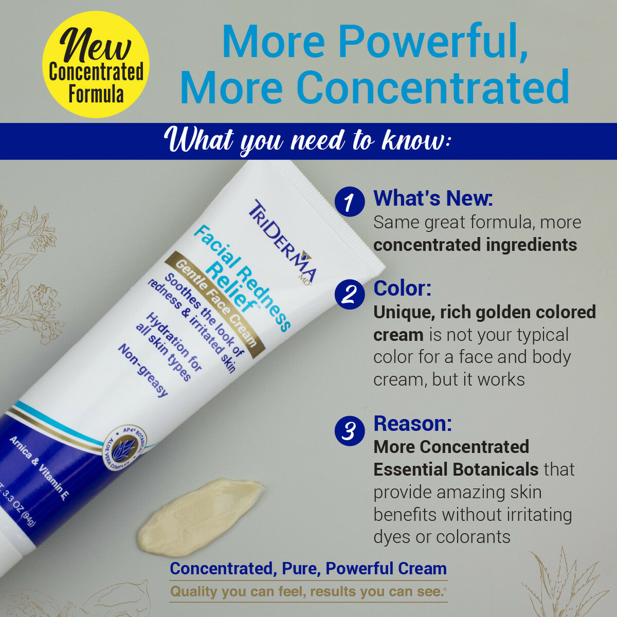 Facial Redness Relief Cream - 3.3 oz Gentle Face Care